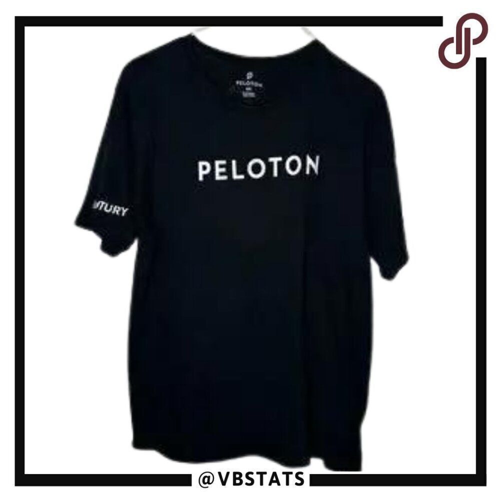 Peloton Black and White Short Sleeve Century Shirt in Size 2XL‎